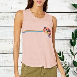 Jessica Simpson Pink Summer Graphic Tank Top Size L